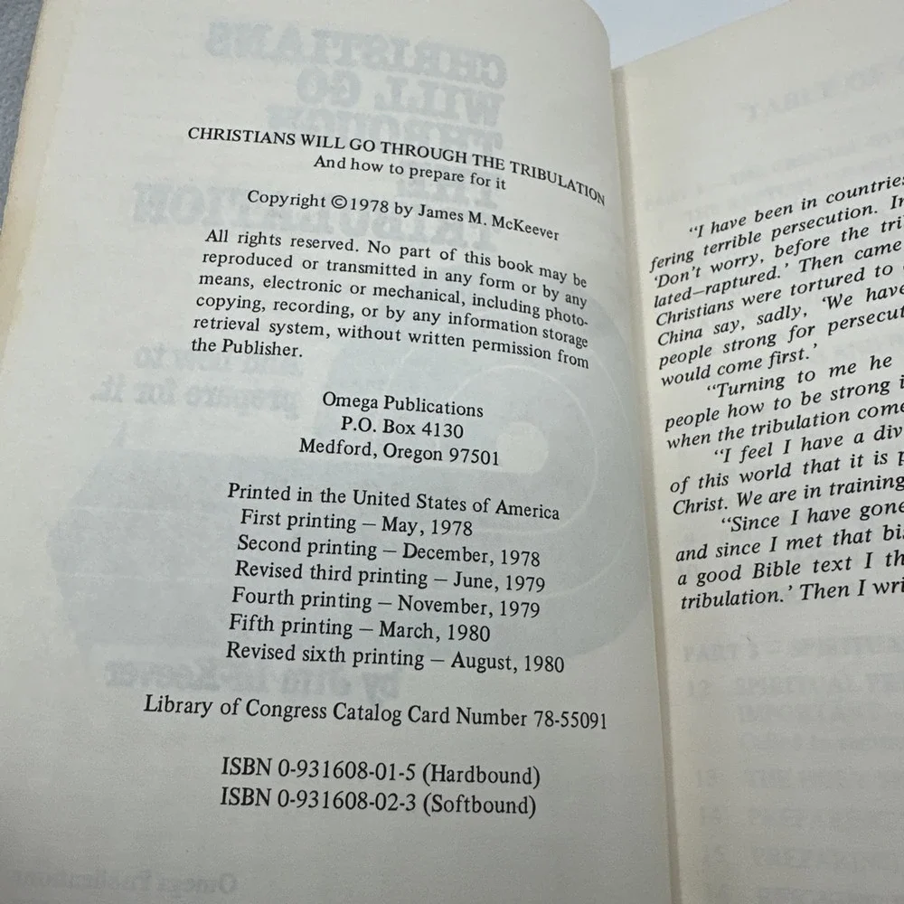 Christians Will Go Through the Tribulation:‎ And How to Prepare for It - PB 1980